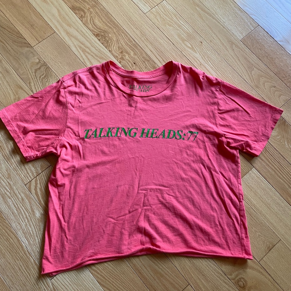 Talking Heads cropped t-shirt - small unisex